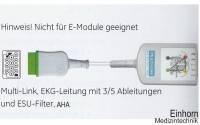 Multi-Link EKG-Stammleitung, 5-polig, ESU-Filter, AHA, 360 cm