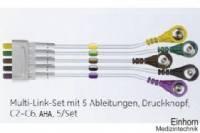 Multi-Link-Set, 5 Ableitungen, Druckknopf, AHA, C2-C6, 130 cm