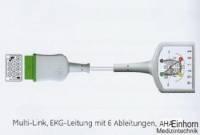 Multi-Link EKG-Stammleitung, 6-polig, AHA, 120 cm