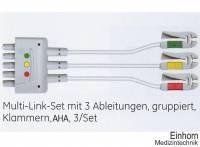 Multi-Link-Set, 3 Ableitungen, Klammern, AHA, 130 cm