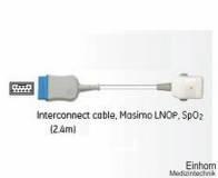 Masimo SpO2-Sensor-Anschlussleitung, rechteckiger Anschluss, 240 cm