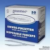 Einmal-Pinzetten ratiomed steril glasklar, ca.12 cm (50 Stck.)
