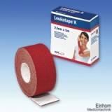 Leukotape K Klebebinde, 5 m x 2,50 cm, rot