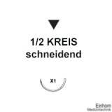 PH-SEIDE X1 2/0=3 schwarz geflochten Nahtmaterial Fadenlänge 45 cm (36 Stck.)