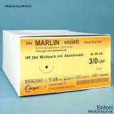 MARLIN DS 24 2/0=3, violett, Nahtmaterial Fadenlänge 70 cm (24 Stck.)