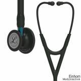 3M Littmann Cardiology IV Diagnostic Stethoskop Black Edition (Schlauch schwarz, mit blauem Schlauch