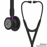 3M Littmann Cardiology IV Diagnostic Stethoskop Black Edition (Schlauch schwarz, mit violettem Schla