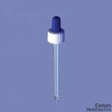 Pipettenmontur für Tropfflasche 20 ml mit Saughütchen blau