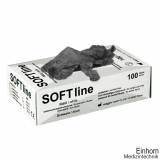 SOFT line Nitril U.-Handschuhe schwarz, Gr. XL unsteril puderfrei (100 Stck.)