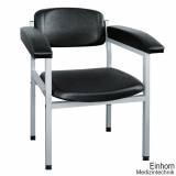 Blutentnahmestuhl ratiomed schwarz, Gestell weißaluminium