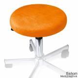 Hockerbezug Frottee orange für Hocker 40 bis 45 cm Ø