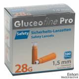 Gluceofine Pro Safety Sicherheits- lanzetten 28 G x 1,5 mm (100 Stck.)