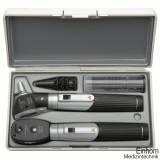 mini 3000 LED Ophthalmoskop/F.O. Otoskop Set 2,5 V mit 2 Batteriegriffen