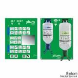 Plum Augen-Notfallstation Duo offen, 2 Flaschen mit Anleitung, Wandhalter (und Piktogramm)