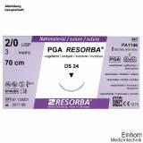 PGA-RESORBA DS 24 3/0=2 ungefärbt, Nahtmaterial Fadenlänge 70 cm (24 Stck.)