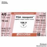 PGA-RESOQUICK DSM 18 4/0=1,5, ungefärbt, Nahtmaterial Fadenlänge 70 cm (24 Stck.)