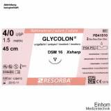 GLYCOLON DSM 18 5/0=1 ungefärbt, Nahtmaterial Fadenlänge 45 cm (24 Stck.)