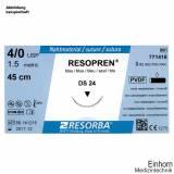 RESOPREN DS 18 4/0=1,5 blau monofil, Nahtmaterial Fadenlänge 75 cm (36 Stck.)