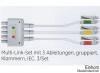 Multi-Link-Set, 3 Ableitungen, Klammern, IEC, 74 cm