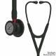 3M Littmann Cardiology IV Diagnostic Stethoskop Black Edition (Schlauch schwarz, mit rotem Schlaucha, 1 Stück