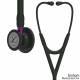 3M Littmann Cardiology IV Diagnostic Stethoskop Black Edition (Schlauch schwarz, mit violettem Schla, 1 Stück