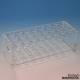 Reagenzglasgestell aus Plexiglas für 12 Gläser bis 18 mm Ø, ohne Stäbe