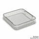 Siebschale 240 x 250 x 70 mm, mit Fallgriffen, Stapelrahmen (Edelstahl epoliert)