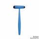 Reflexhammer nach Buck, klein, 18 cm, Aluminium, weiß-blau