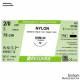 NYLON 2x DSPM 6 10/0=0.2 schwarz monofil Nahtmaterial Fadenlänge 30 cm (24 Stck.)